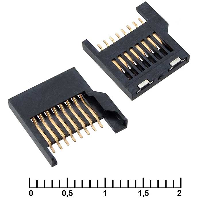 Держатели SIM и карт памяти micro-SD SMD 8pin 