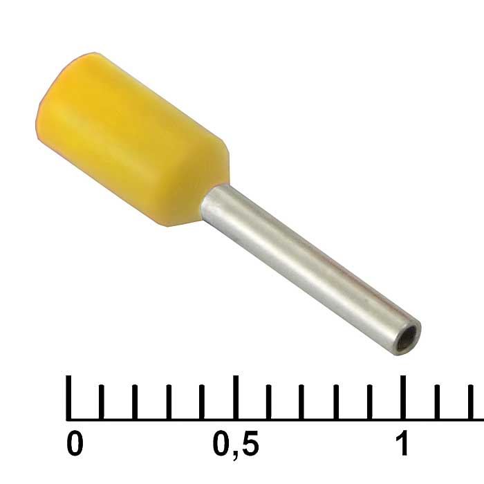 Наконечники на кабель DN00508 yellow (1x8mm) RUICHI