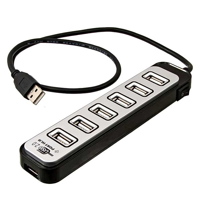 USB разветвители и адаптеры 7-PORT USB2.0 HUB RUICHI
