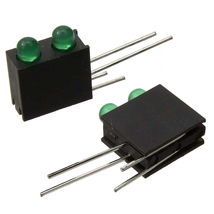 Светодиоды в корпусе 3mm*2 1,5-3v 4Lm green 15 