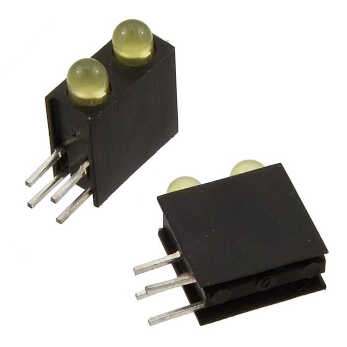 Светодиоды в корпусе 3mm*2  1.5-5v 4 Lm  yellow  15 
