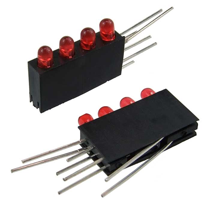 Светодиоды в корпусе 3mm*4  3-5v 4Lm  red  30 