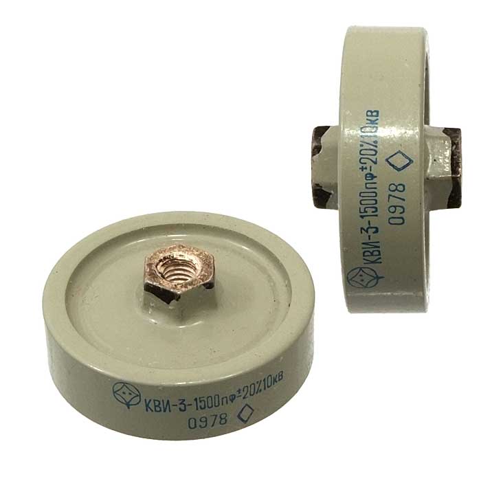 Высоковольтные конденсаторы КВИ-3   10КВ   1500ПФ 