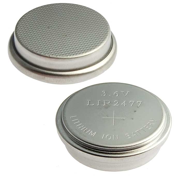 Аккумуляторные батареи LIR2477 Li-ion 24.5*7.7 3,6V 200mah 
