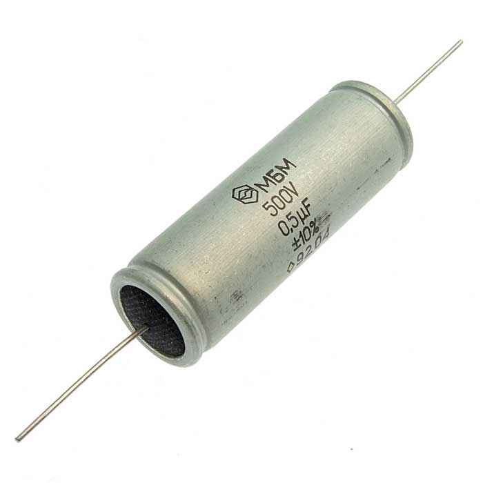 Металлобумажные конденсаторы МБМ-500 В    0.5  мкф 