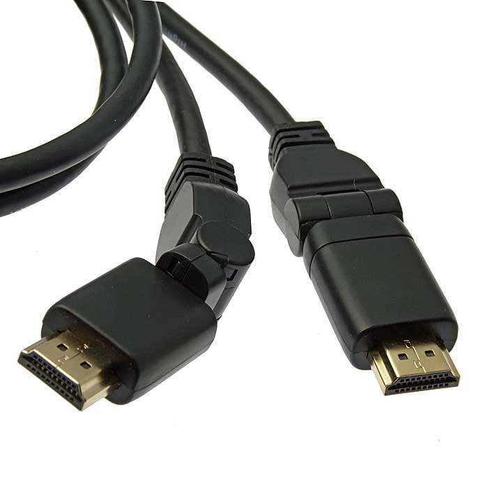 HDMI / DVI шнуры HDMI to HDMI 360* 1.4v OFC 2m 