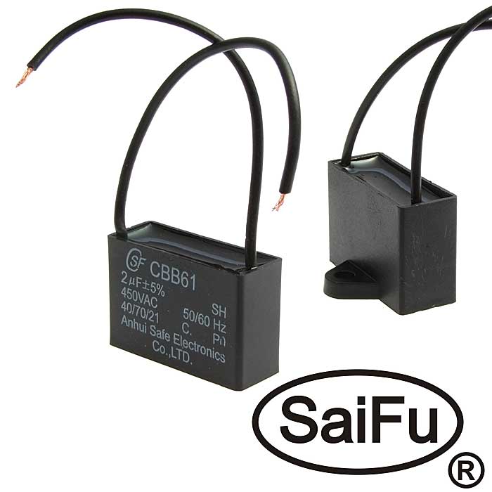 Пусковые конденсаторы CBB61   2uF  450V (SAIFU) SAIFU