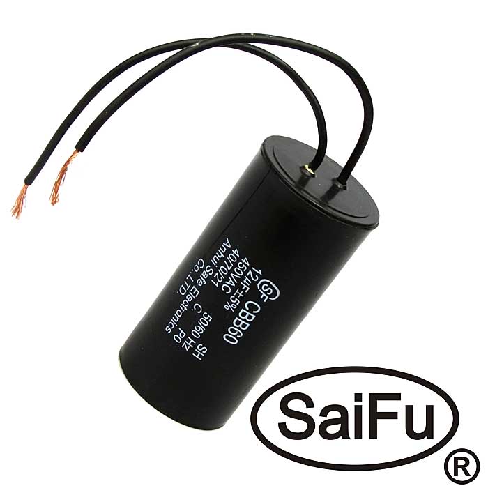 Пусковые конденсаторы CBB60  12uF  450V WIRE (SAIFU) SAIFU