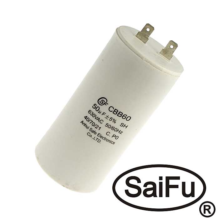 Пусковые конденсаторы CBB60  50uF  630V (SAIFU) SAIFU
