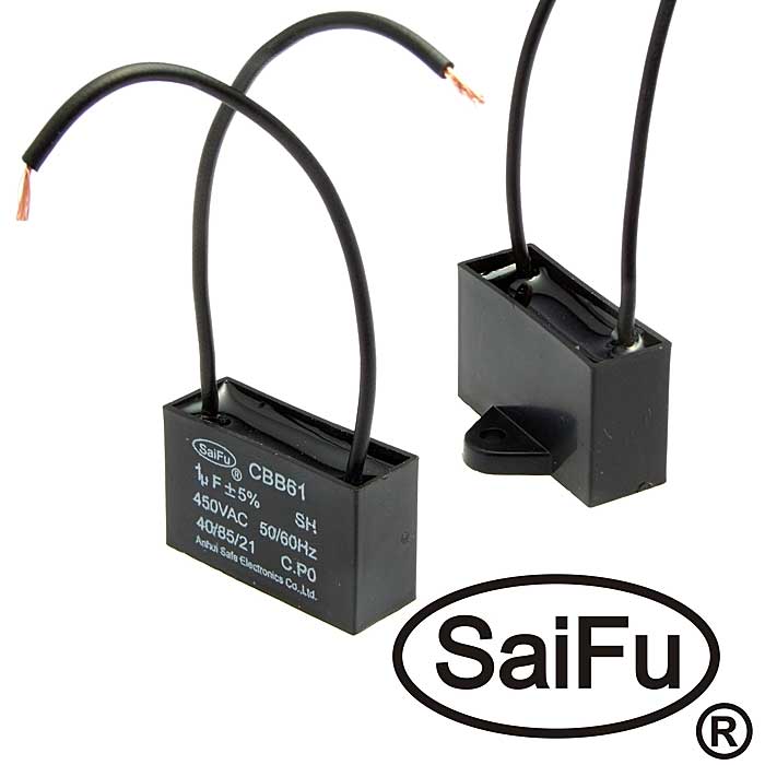 Пусковые конденсаторы CBB61   1uF  450V (SAIFU) SAIFU