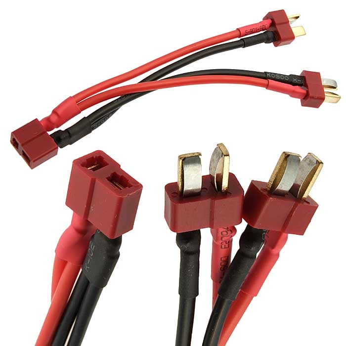 Разъемы для RC моделей Deans connector F TO M*2 16AWG 10CM 