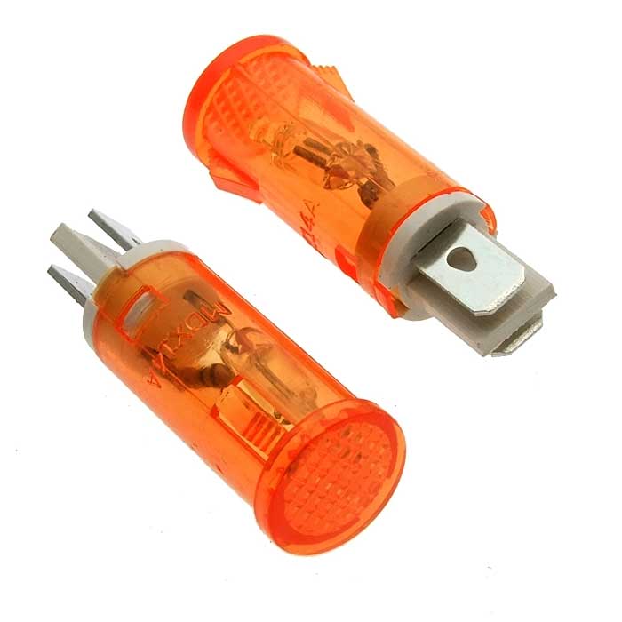 Лампочки неоновые в корпусе MDX-14 orange 220V RUICHI