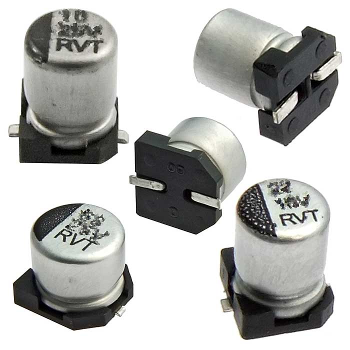Чип электролиты 100uF/6.3V 6.3*5.4  85° 