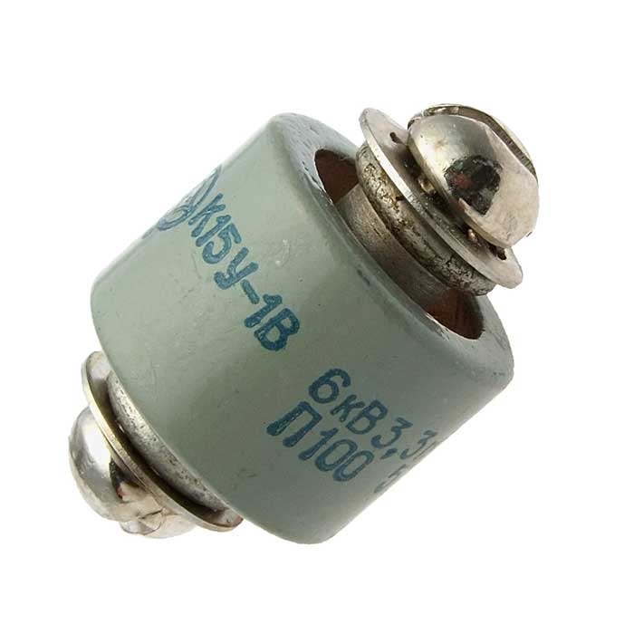 Высоковольтные конденсаторы К15У-1В  6 КВ   3.3пф   5квар 