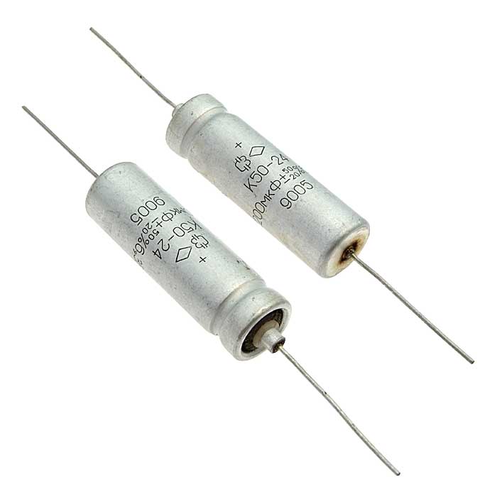 Электролитические конденсаторы К50-24    6.3 В  2200 мкф  20% 