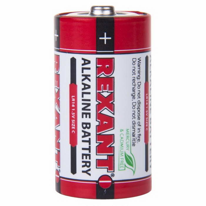 Батарейки 30-1014 Алкалиновая батарейка тип С REXANT
