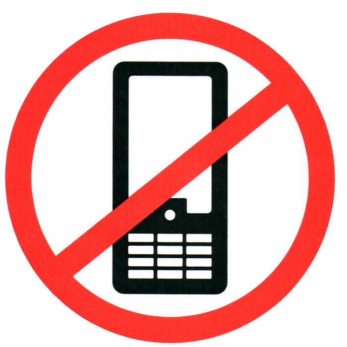 Информационные знаки Использование телефонов запрещено ЗИП
