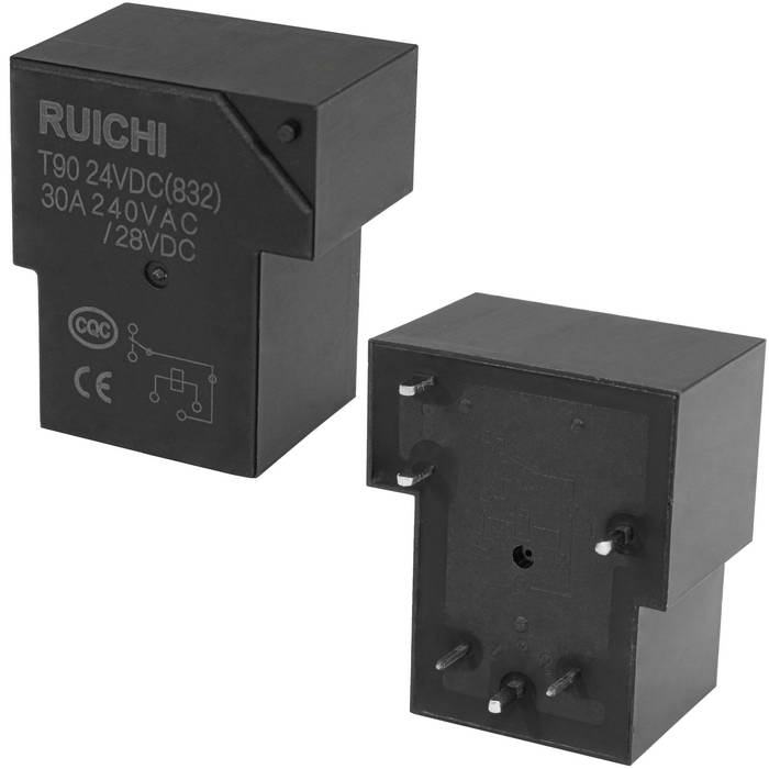 Электромагнитные реле T90    24VDC  (832)    30A RUICHI
