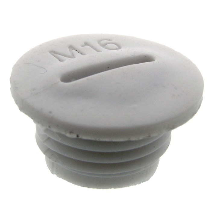 Заглушки для кабельных вводов Заглушка MG-16 Серый пластик 