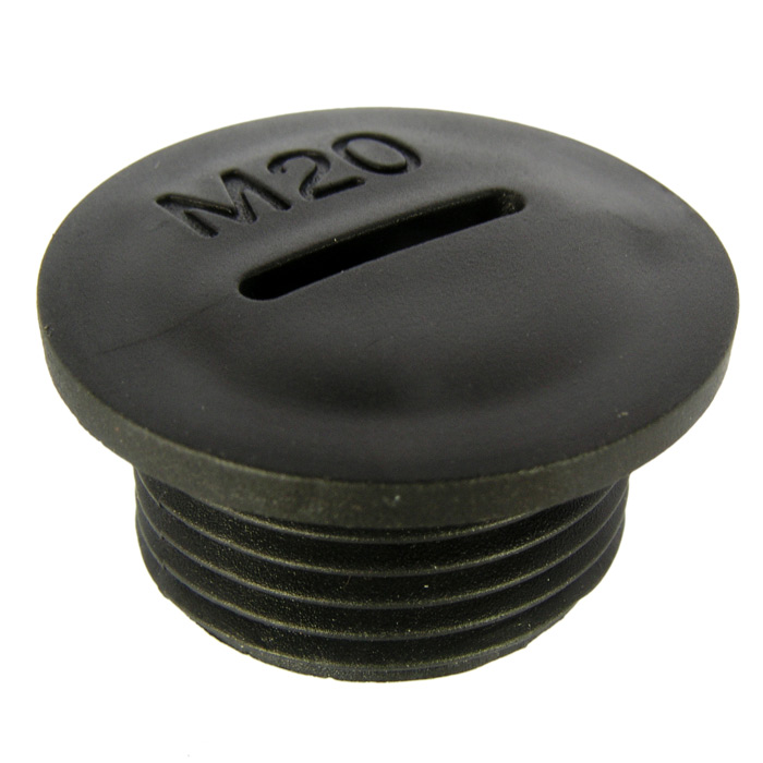 Заглушки для кабельных вводов Заглушка MG-20 Черный пластик RUICHI