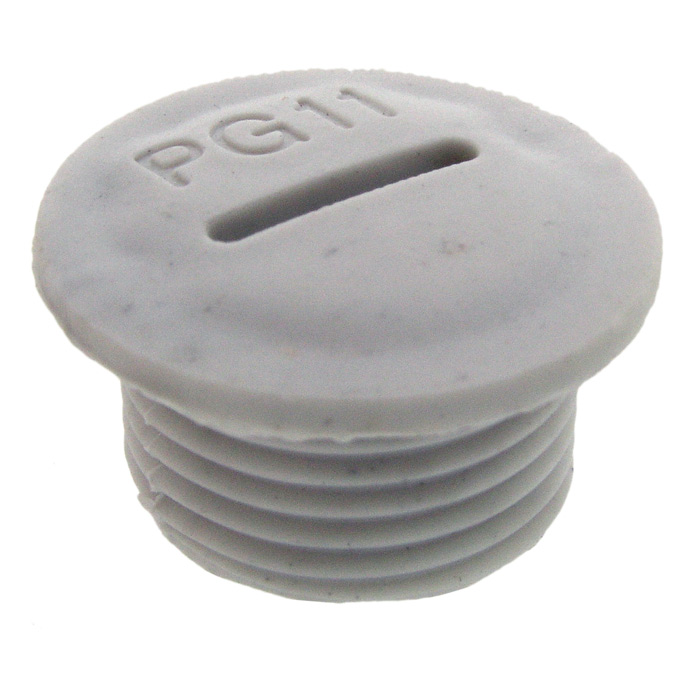 Заглушки для кабельных вводов Заглушка PG11 Серый пластик 