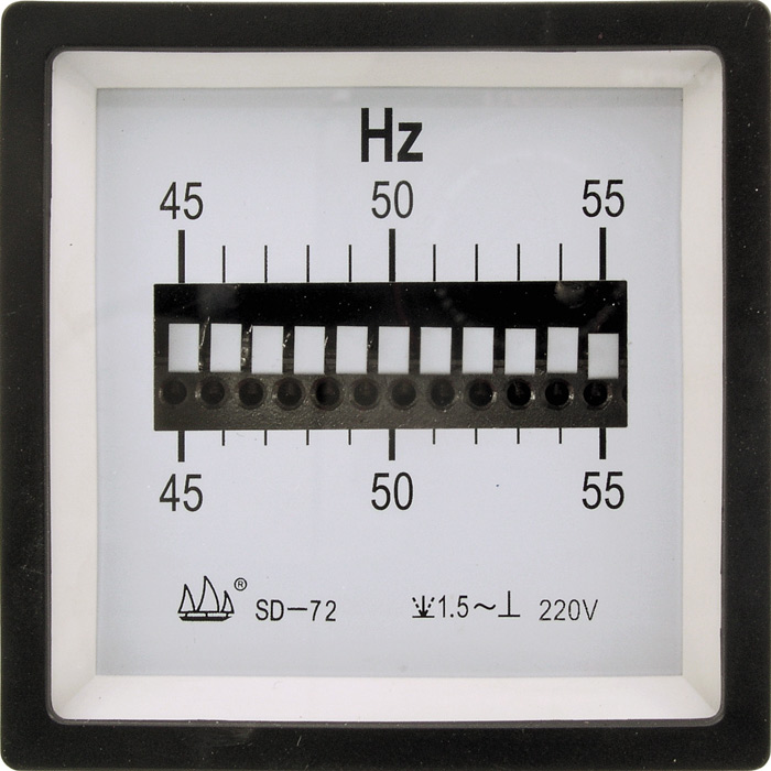 Ваттметры/частотомеры/и другое ЧМ 45-55Гц 220В  reed (72х72) RUICHI