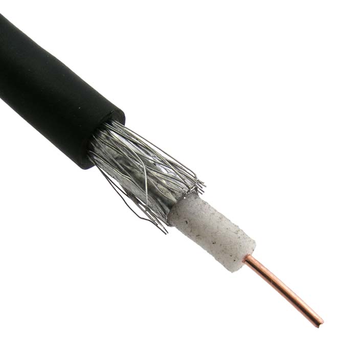 Коаксиальный кабель RG-58 черный (100м) RUICHI