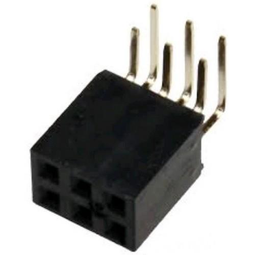 Штыри и гнезда для плат 2.54мм DS1024-2x3R2 CONNFLY