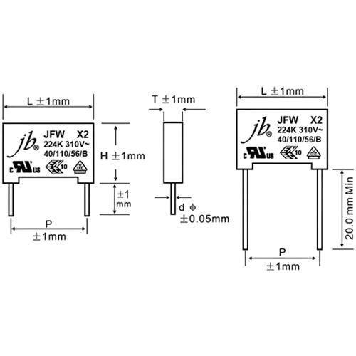 Металлопленочные конденсаторы JFW0A9474K225000B JB