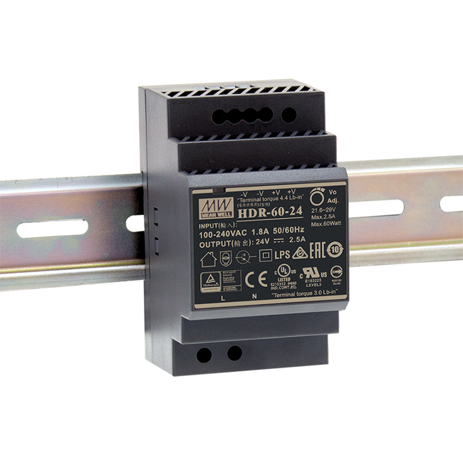 Источники питания на DIN-рейку HDR-60-24 MW