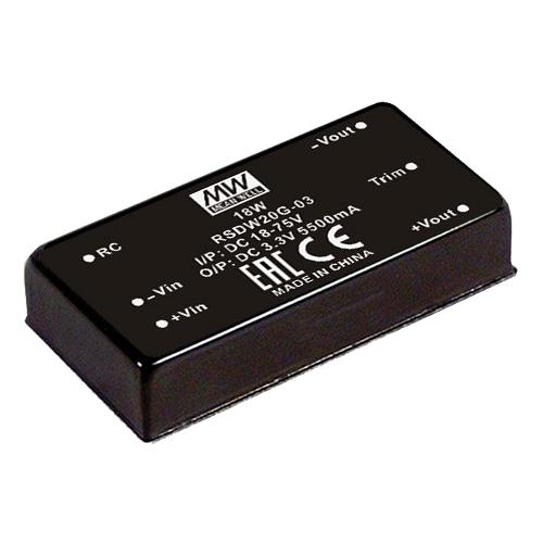 Преобразователи AC/DC DC/DC  RSDW20F-12 MW