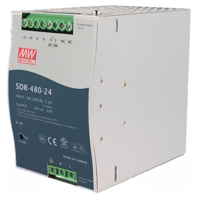 Источники питания на DIN-рейку SDR-480-24 MW