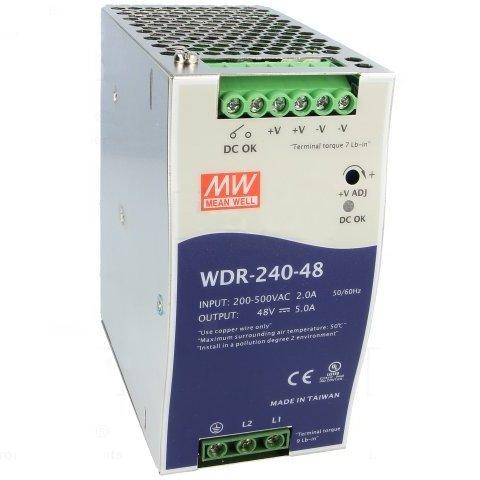 Источники питания на DIN-рейку WDR-240-48 MW