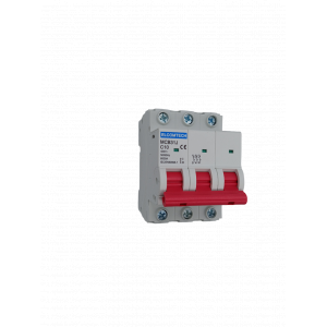 Модульные Автоматический выключатель миниатюрный MCB31J-6-3C10AC 3P 10A C 6kA 3х модуль Elcomtech