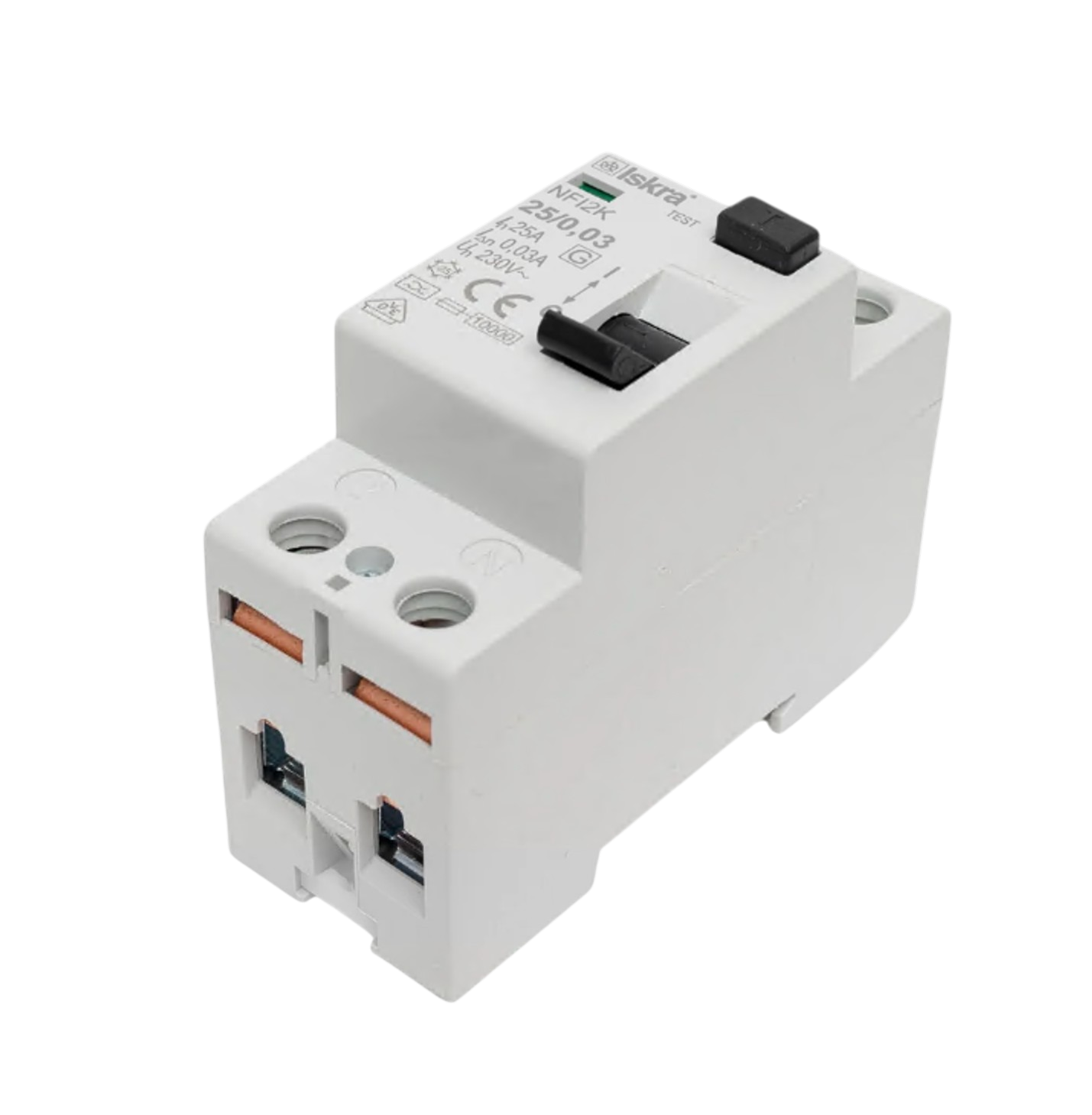 Модульные Устройство защитного отключения NFI2K-25/0.03 УЗО 2P 25A 30mA 2х модуль ISKRA