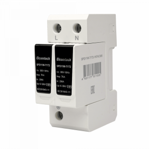 Модульные Устройство защиты импульсных перенапряжений SPD11W-T1T2-1N7AC385 T1T2 2P 50kA 385V 2х модуль Elcomtech