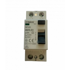 Модульные Устройство защитного отключения NFI2K-40/0.03 УЗО 2P 40A 30mA 2х модуль ISKRA