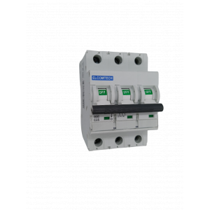 Модульные Автоматический выключатель миниатюрный MCB21B-6-3C25AC 3P 25A C 6kA AC 3х модуль Elcomtech