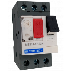 Модульные Автомат защиты двигателя MS31J-17-23K 17-23A 2х модуль Elcomtech