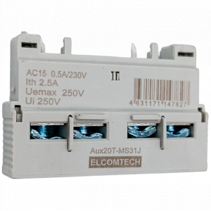 Модульные Аксессуар защиты двигателя Aux20T-MS31J Вспомогательный контакт верхнего монтажа 2NO Elcomtech