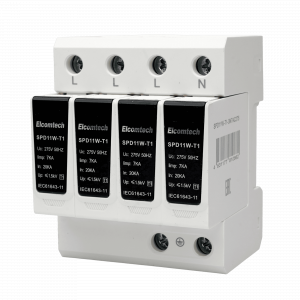 Модульные Устройство защиты импульсных перенапряжений SPD11W-T1-3N7AC275 T1 4P 50kA 275V 4х модуль Elcomtech