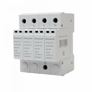Модульные Устройство защиты импульсных перенапряжений SPD23J-T1-3N15AC275 T1 4P 50kA 275V 4х модуль Elcomtech