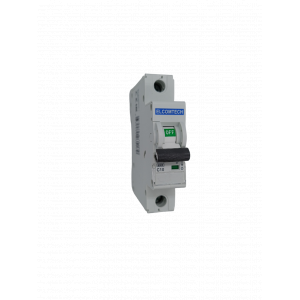 Модульные Автоматический выключатель миниатюрный MCB21B-6-1C10AC 1P 10A C 6kA AC 1х модуль Elcomtech