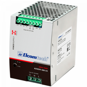 Источники AC/DC Блок питания AC/DC на DIN рейку ADSDR-480-24 480W 24V 20A Металл Elcomtech