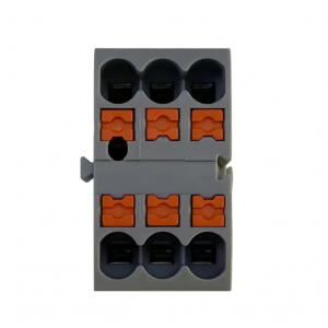 Клеммные колодки Клемма Распределительный пружинный JUT15-6x2.5-GY 6-проводная 2,5 мм2 push-in серая на DIN рейку UTL