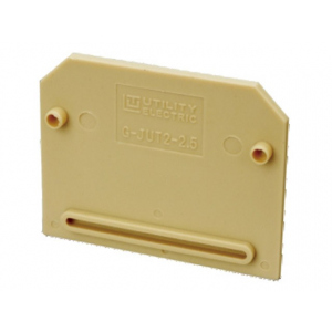 Клеммные колодки Пластина Торцевая G-JUT2-2.5-CM для клемм JUT2 бежевая на DIN рейку UTL