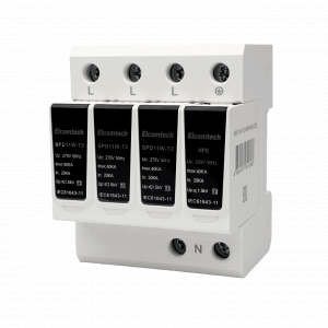 Модульные Устройство защиты импульсных перенапряжений SPD11W-T2-3NPE40AC275 T2 3+NPE 40kA 275V 4х модуль Elcomtech