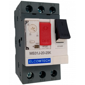 Модульные Автомат защиты двигателя MS31J-20-25K 20-25A 2х модуль Elcomtech