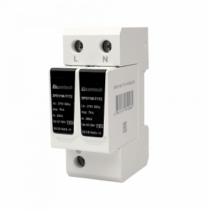 Модульные Устройство защиты импульсных перенапряжений SPD11W-T1T2-1N7AC275 T1T2 2P 50kA 275V 2х модуль Elcomtech
