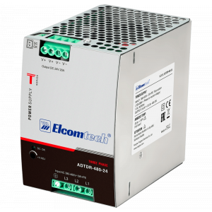 Источники AC/DC Блок питания AC/DC на DIN рейку ADTDR-480-24 480W 24V 20A Металл Elcomtech